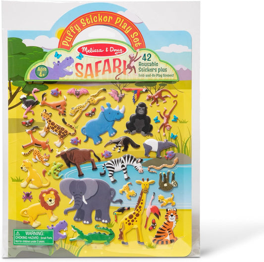 Melissa & Doug Melissa Doug Puffy Sticker Safari - 42 Reusable - FSC Certified