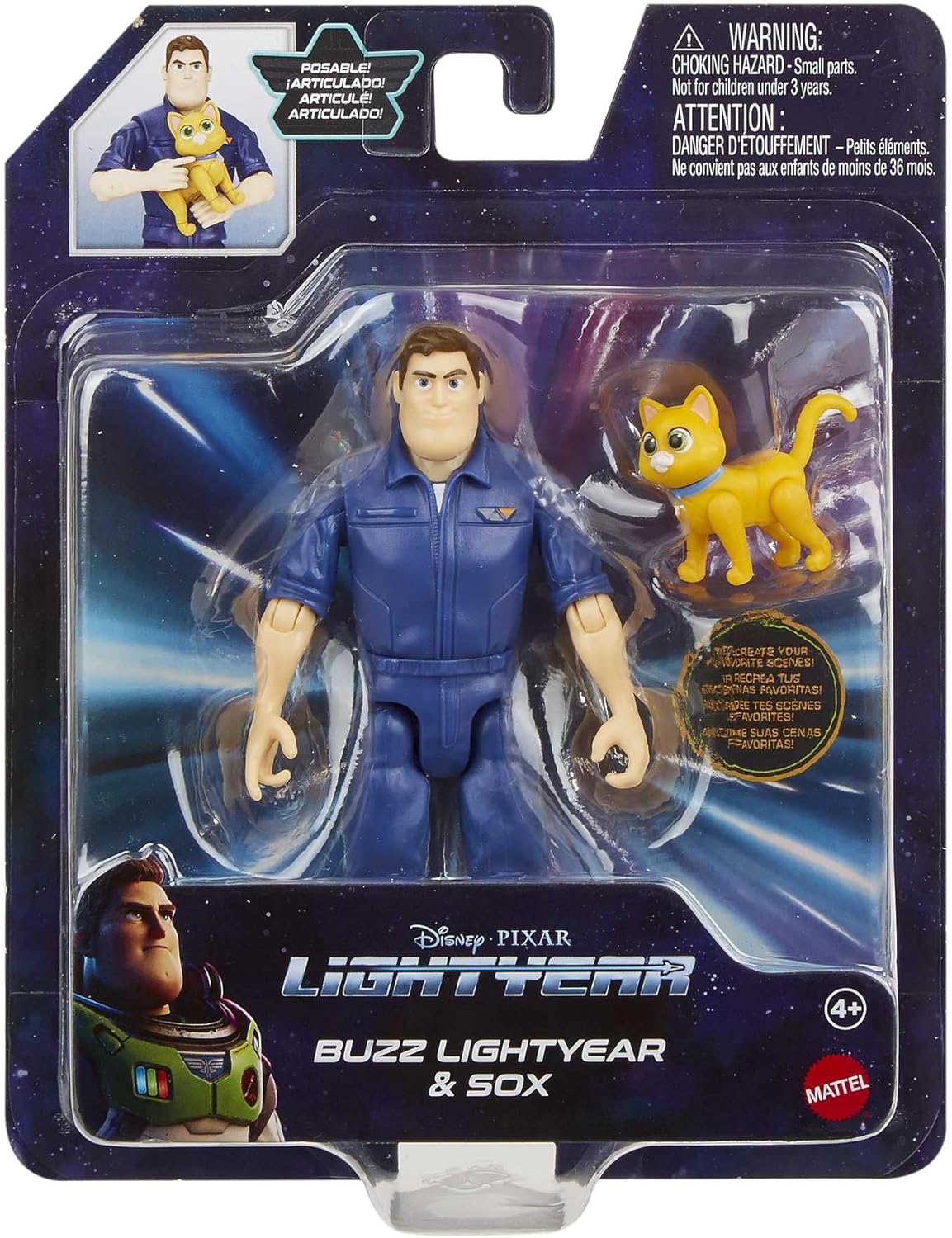 Disney Mattel  and Pixar Lightyear Jumpsuit Buzz Lightyear Action Figure