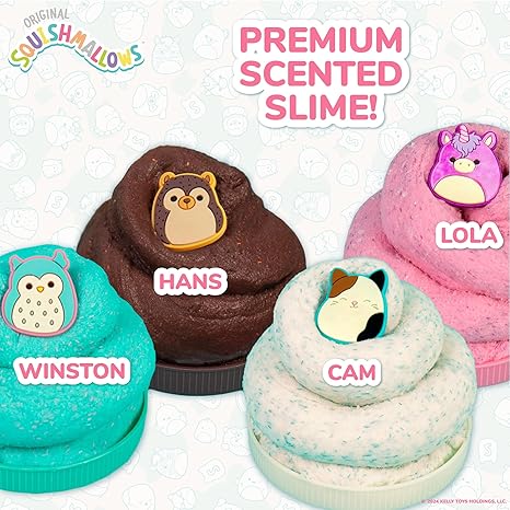 Squishmallows Original Squishmallows Premium Scented Slime 4-Pack 8 oz. Fluffy 4 Scented
