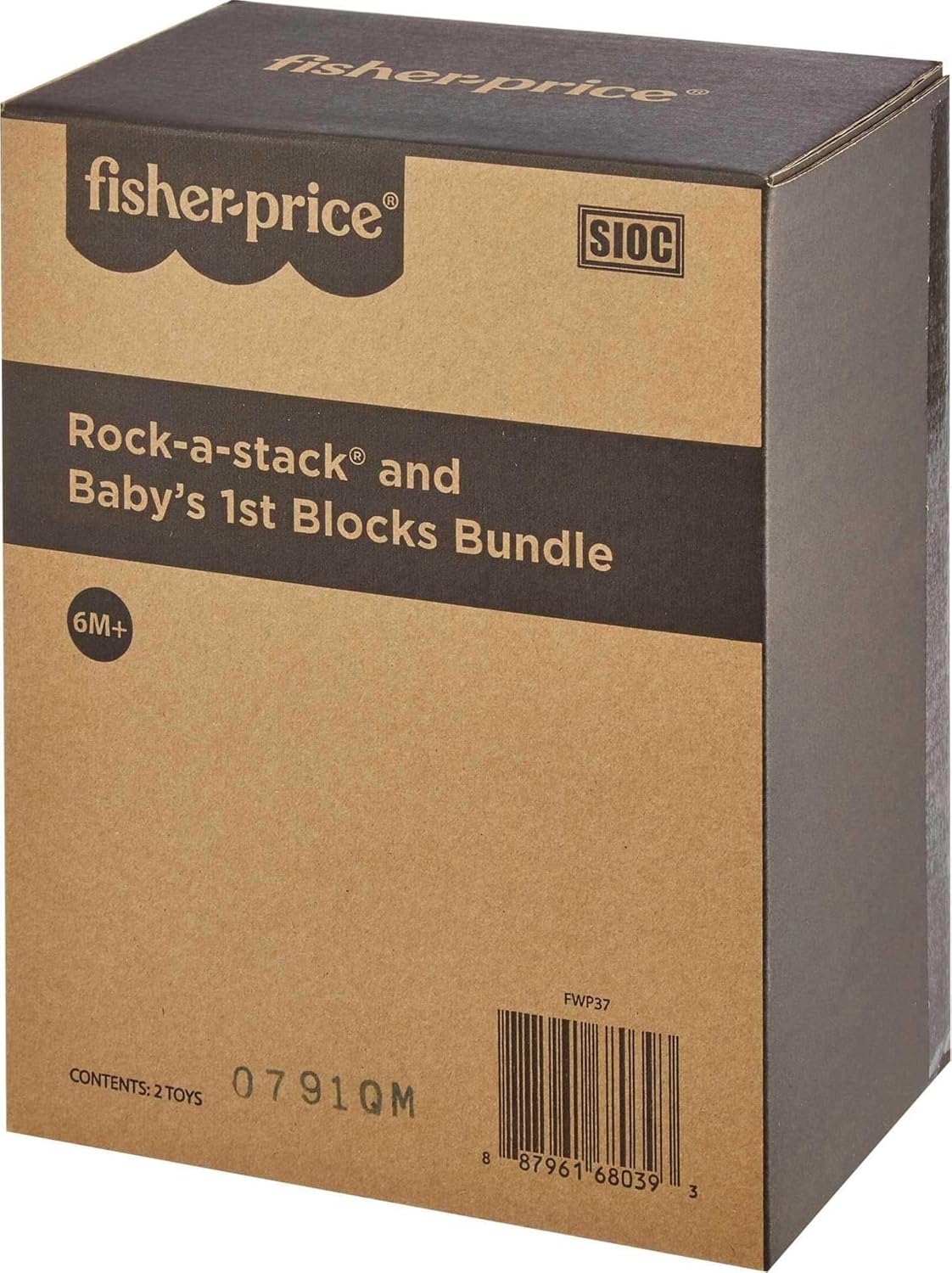 Fisher-Price Infant Toy Set Babys First Blocks 10 Shapes and Rock-a-Stack Ring Stacking