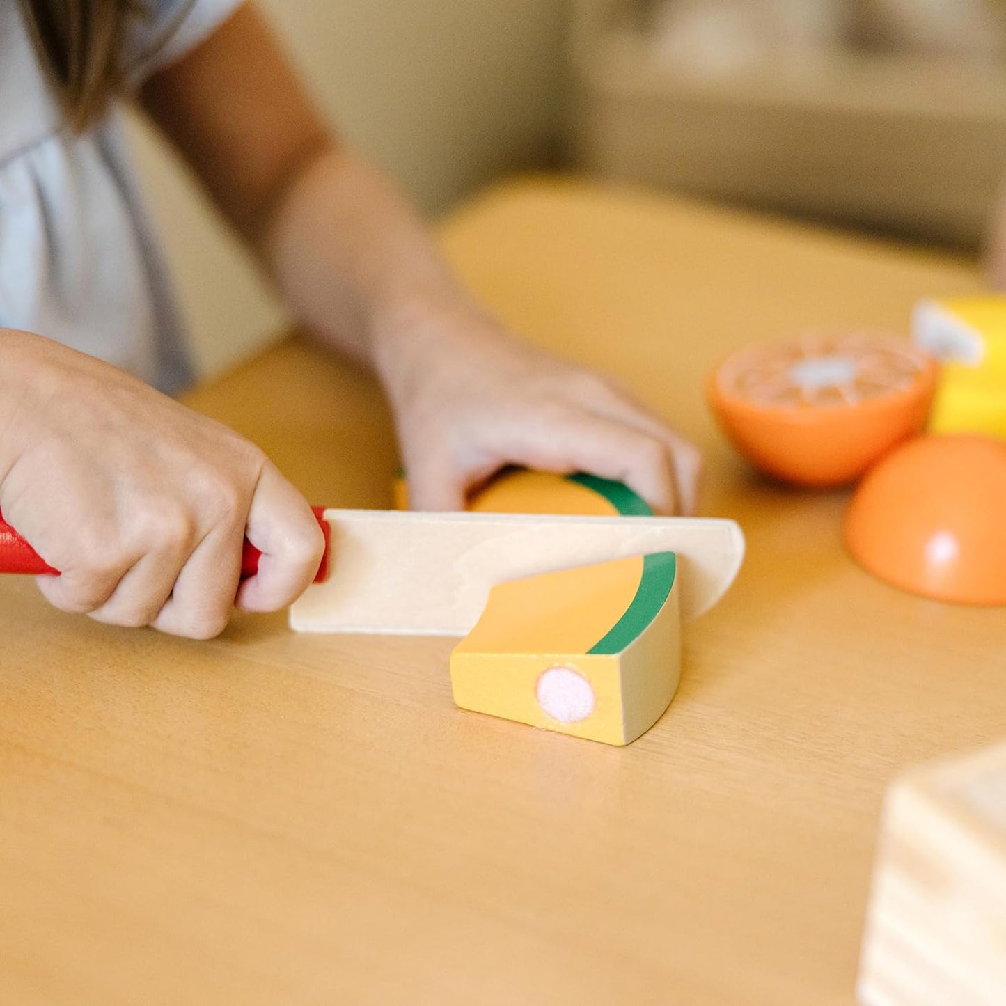 Melissa & Doug Melissa Doug Cutting Fruit Set - Wooden Play Food Kitchen Accessory Multi