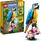 LEGO Creator 3-in-1 Exotic Parrot Set 31136 A" Build Parrot Fish or Frog Creative Toy for Kids 7+ – 3