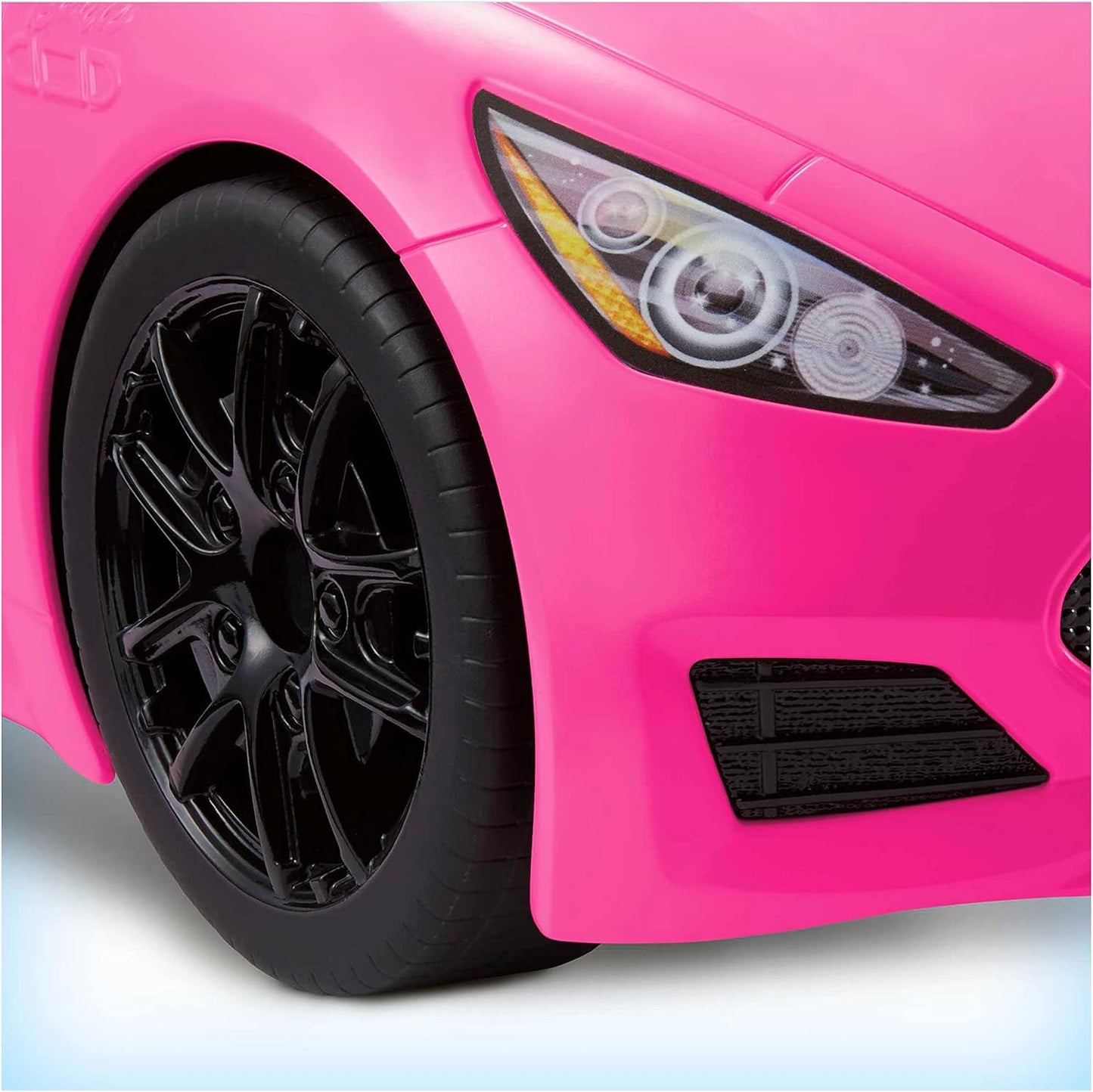 Barbie Toy Car Bright Pink Doll-Sized Convertible with 2 Seats Seatbelts & Rolling Wheels Realistic Details – 2
