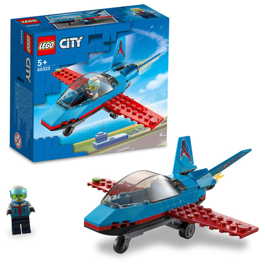 LEGO City Stunt Plane 60323 Building Kit Fun Toy Jet Playset for Aged 5
