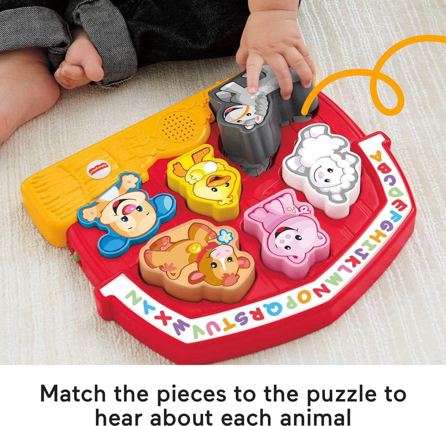 Fisher-Price Toddler Shape Sorting Toy Laugh Learn Farm Animal Puzzle