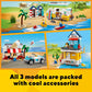 LEGO Creator 3-in-1 Beach Camper Van A" Transforms to Ice Cream Shop & Beach House (Set 31138) – 3