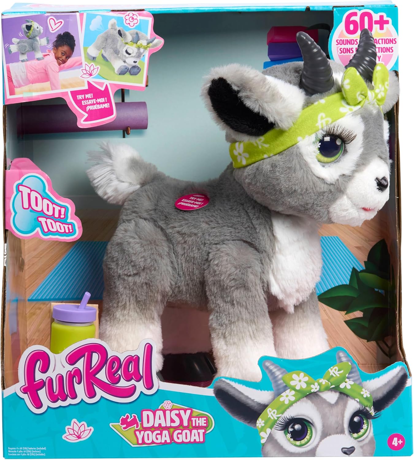 Just Play furReal Daisy The Yoga Goat Interactive Toy 11-inch Realistic Plush