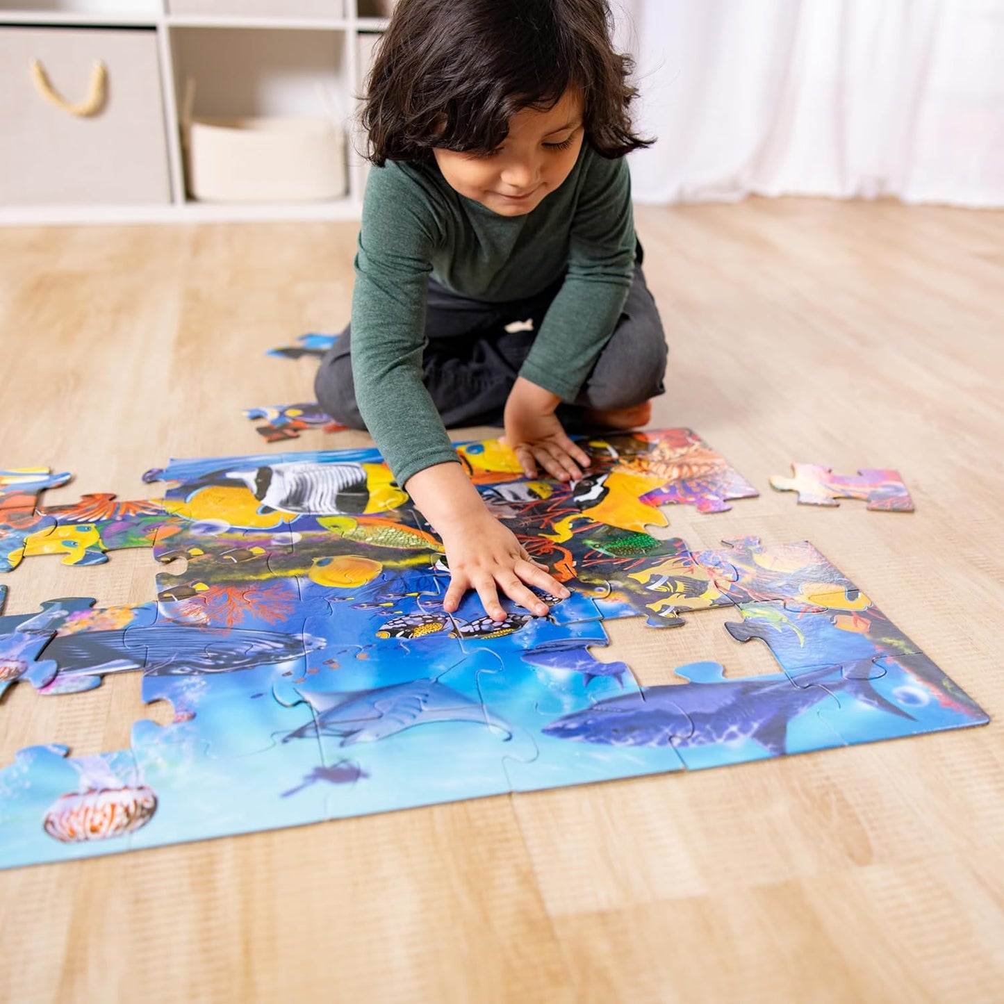 Melissa & Doug Underwater Ocean Floor Puzzle A" 48 Pieces 2x3 Feet FSC Certified – 48