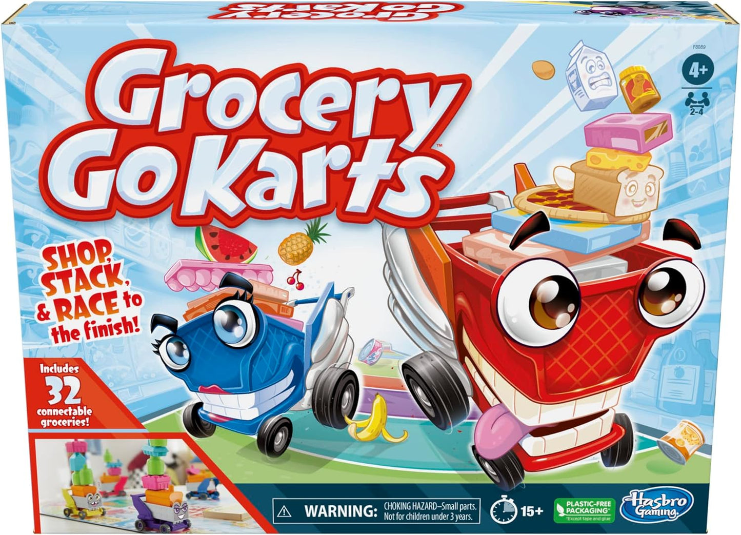 Hasbro Gaming Grocery Go Karts Board Game A" Fun Building Game for Preschoolers 4+ – 4