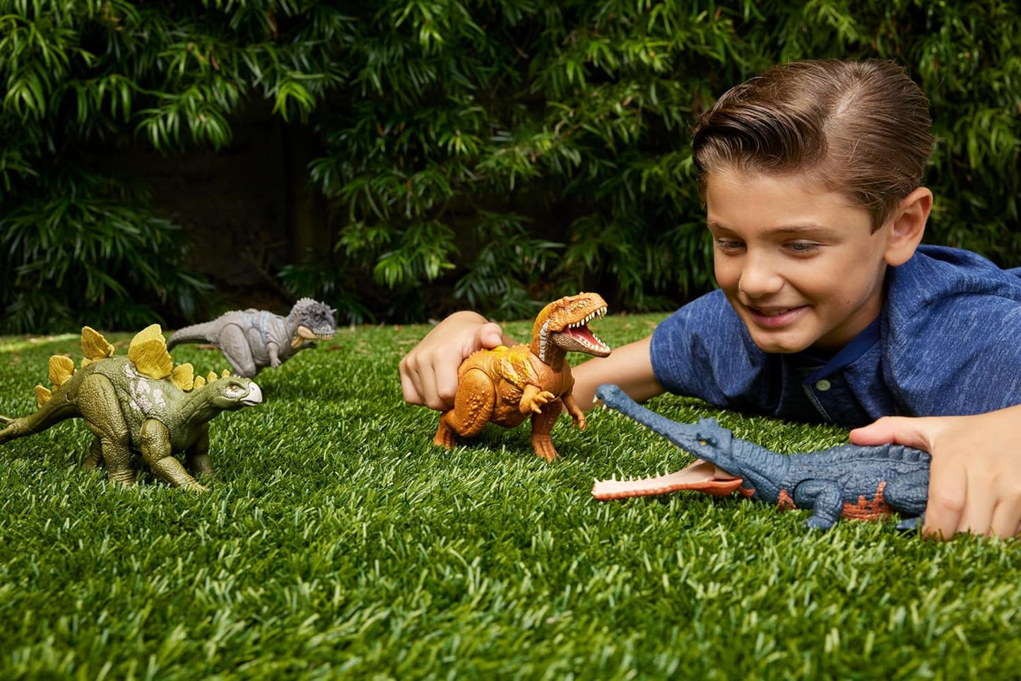 Mattel Jurassic World Wild Roar Dinosaur Toy with Sound Attack Move Gryposuchus Posable