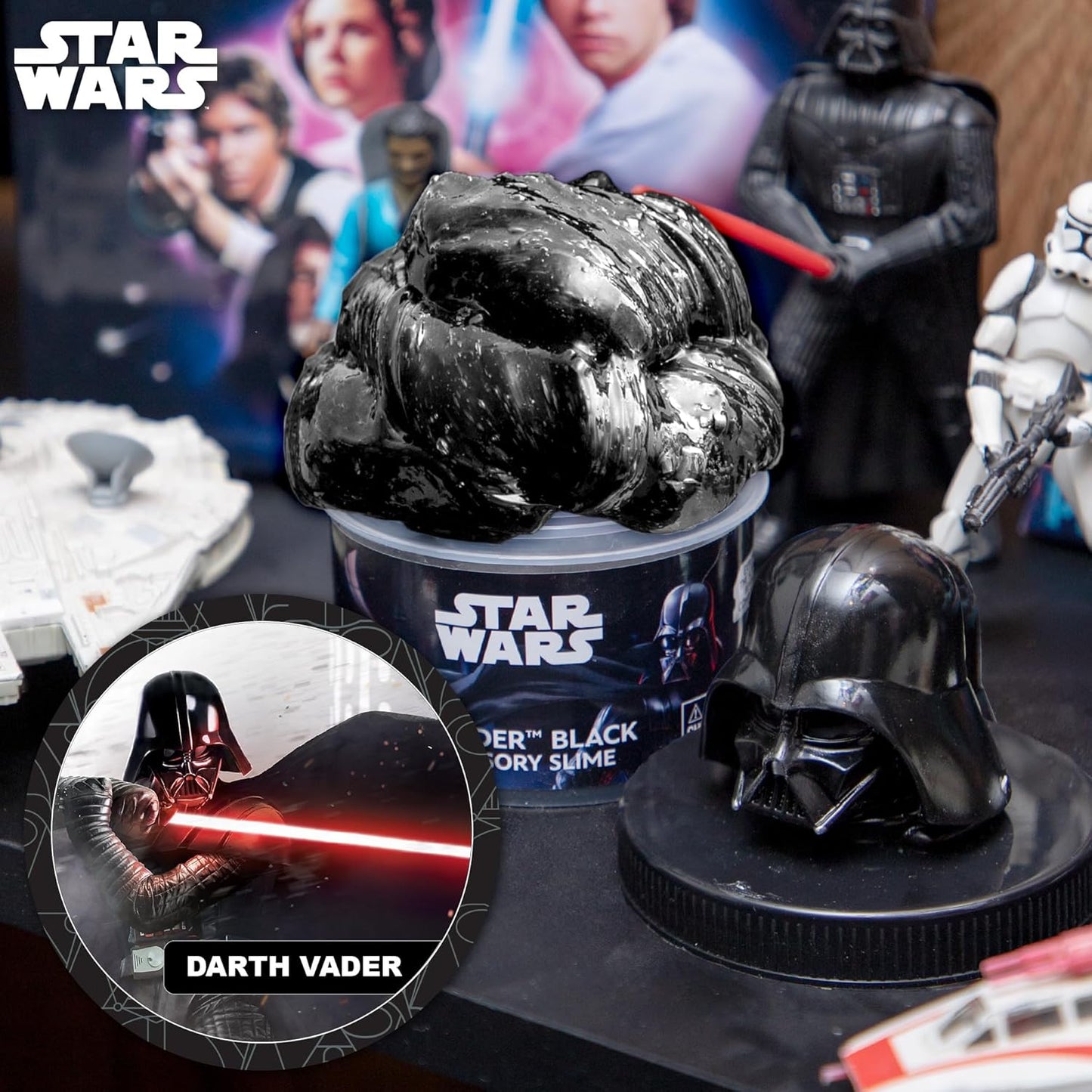 STAR WARS Official STAR WARS Slime 3-Pack Galaxy Slime Kit Includes Darth Vader The
