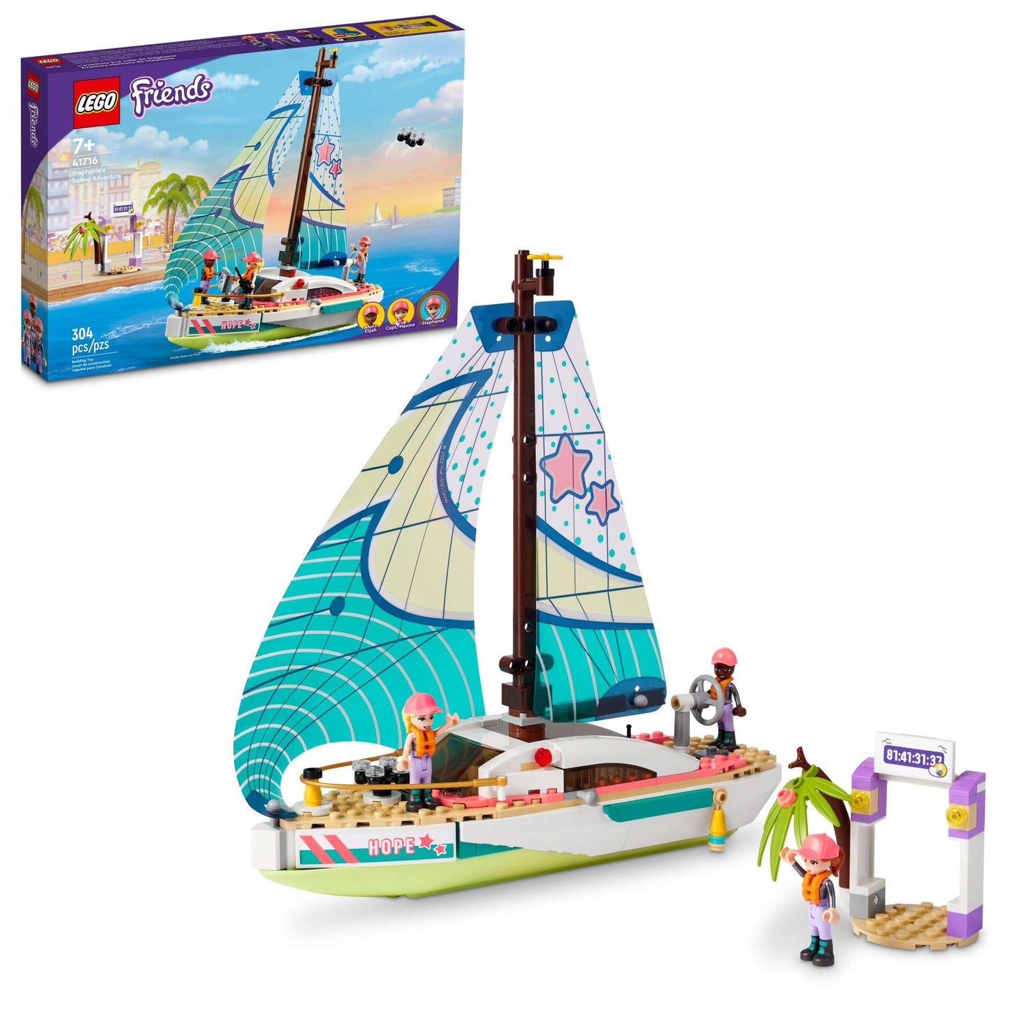 LEGO Friends Stephanie's Sailing Adventure Toy Boat Set 41716 – 41716