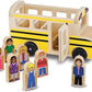 Melissa & Doug Wooden School Bus Toy Set A" Classic Pretend Play with 7 Figures – 7