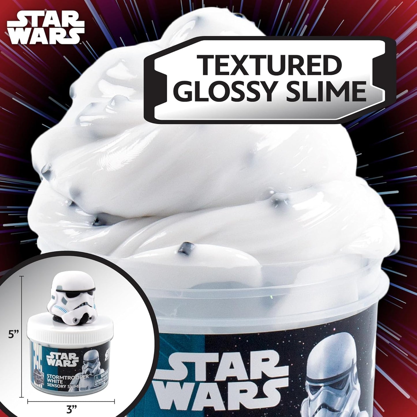 Star Wars Stormtrooper White Slime 8oz - Pre-Made Slime for Kids & Adults – 8