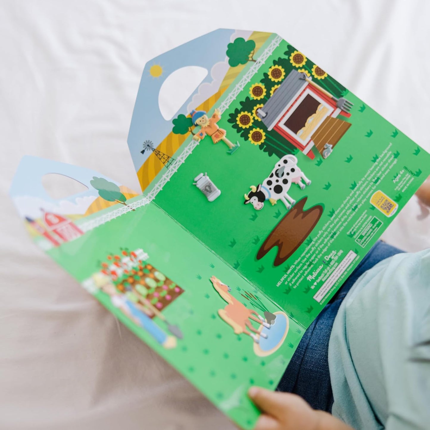 Melissa & Doug Melissa Doug Puffy Sticker - On the Farm - 52 Reusable 2 Fold-Out Scenes -