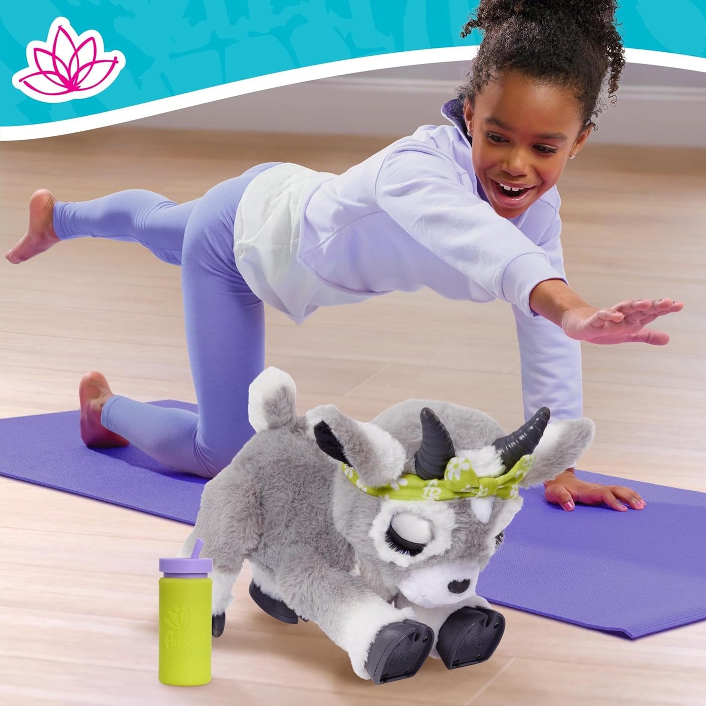 Just Play furReal Daisy The Yoga Goat Interactive Toy 11-inch Realistic Plush