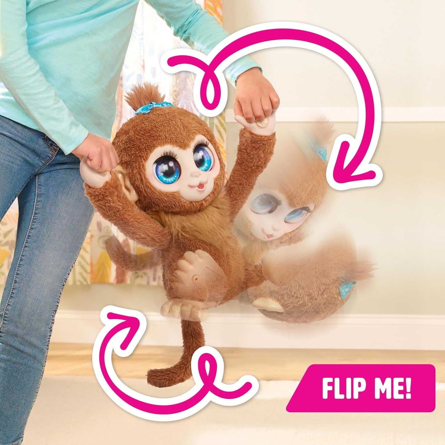 Just Play furReal Peanut The Playful Monkey Interactive Toy 15-inch Realistic Plush