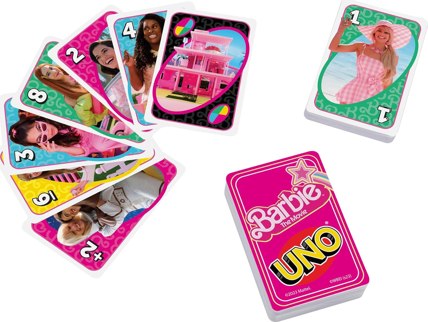 Mattel UNO Barbie The Movie A" Card Game with Movie Characters & Special Rules Fun for 2-10 Players – 2