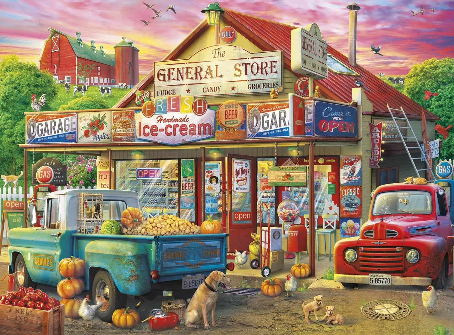 Buffalo Games Eduard Country Store A" 1000-Piece Jigsaw Puzzle (26.75" x 19.75") – 1000