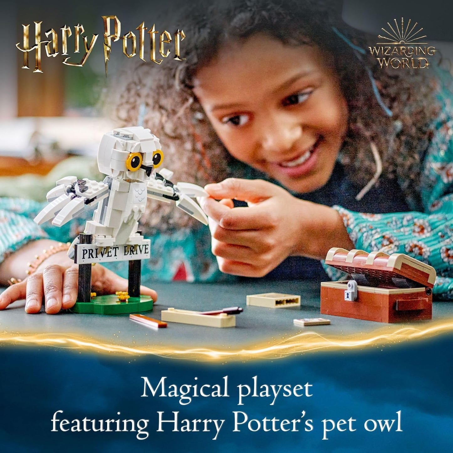 LEGO Harry Potter Hedwig at 4 Privet Drive Buildable Fantasy Toy with a Harry Potter Owl