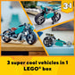 LEGO Creator 3-in-1 Vintage Motorcycle Set 31135 A" Build Classic Motorcycle Street Bike – 3