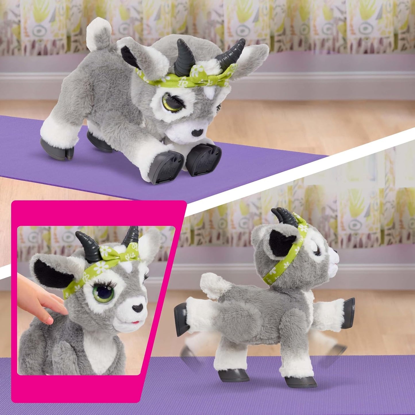 Just Play furReal Daisy The Yoga Goat Interactive Toy 11-inch Realistic Plush