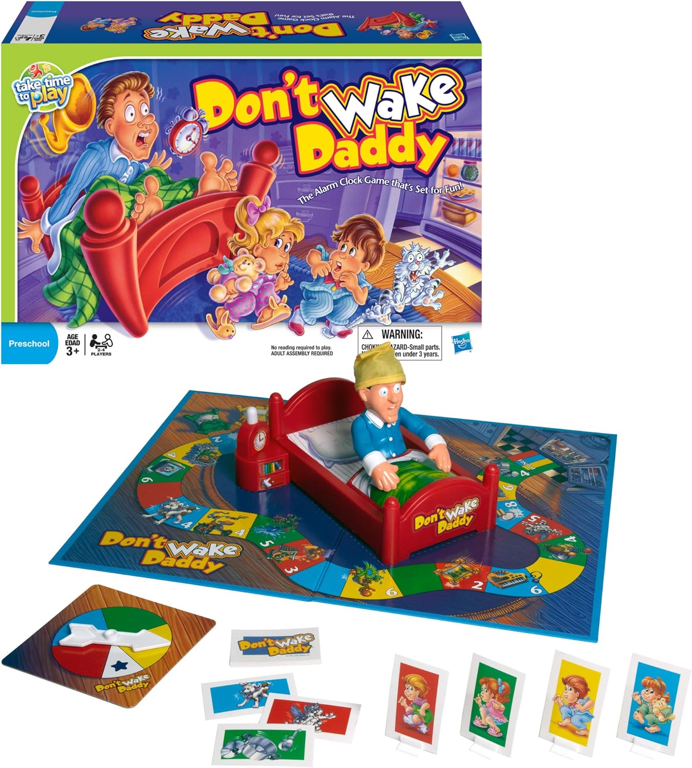 Hasbro Gaming Don't Wake Daddy A" Preschool Board Game (2-4 Players) – 2
