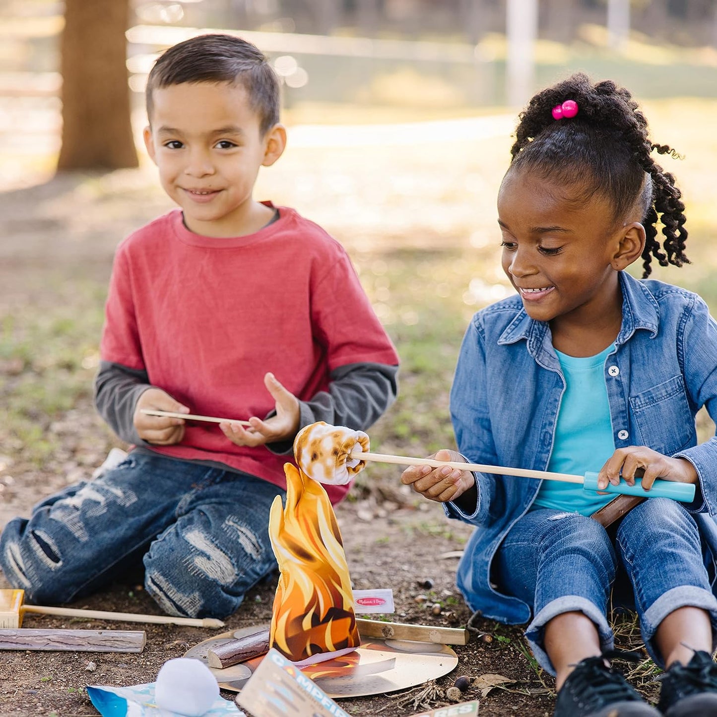 Melissa & Doug Let's Explore Campfire S'Mores Play Set Play Campfire Sets For Kids Ages 3+ – 3