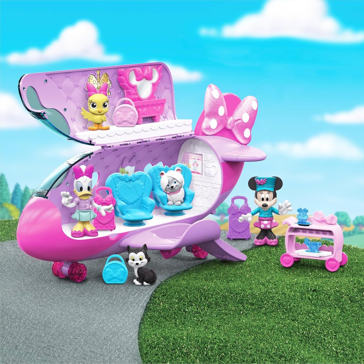 Just Play Disney Junior Minnie Mouse Bow-Liner Jet Playset A" Toy Set