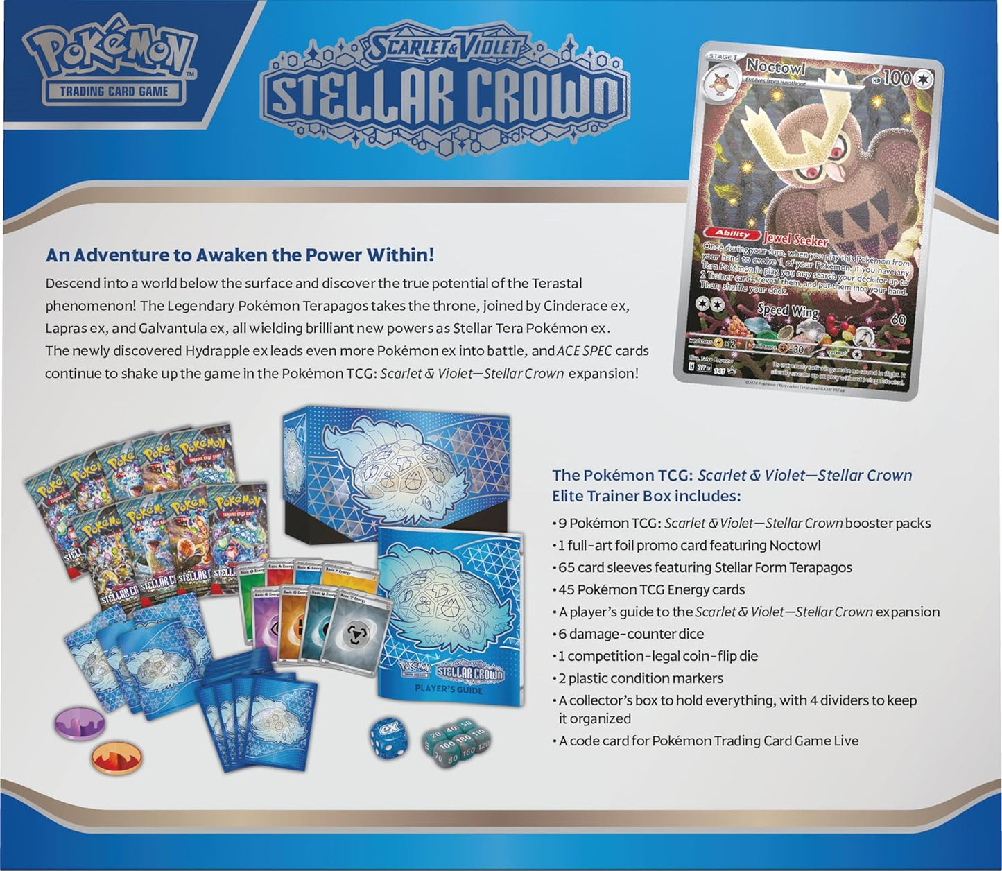 Pokemon TCG Scarlet Violet Stellar Crown Elite Trainer Box