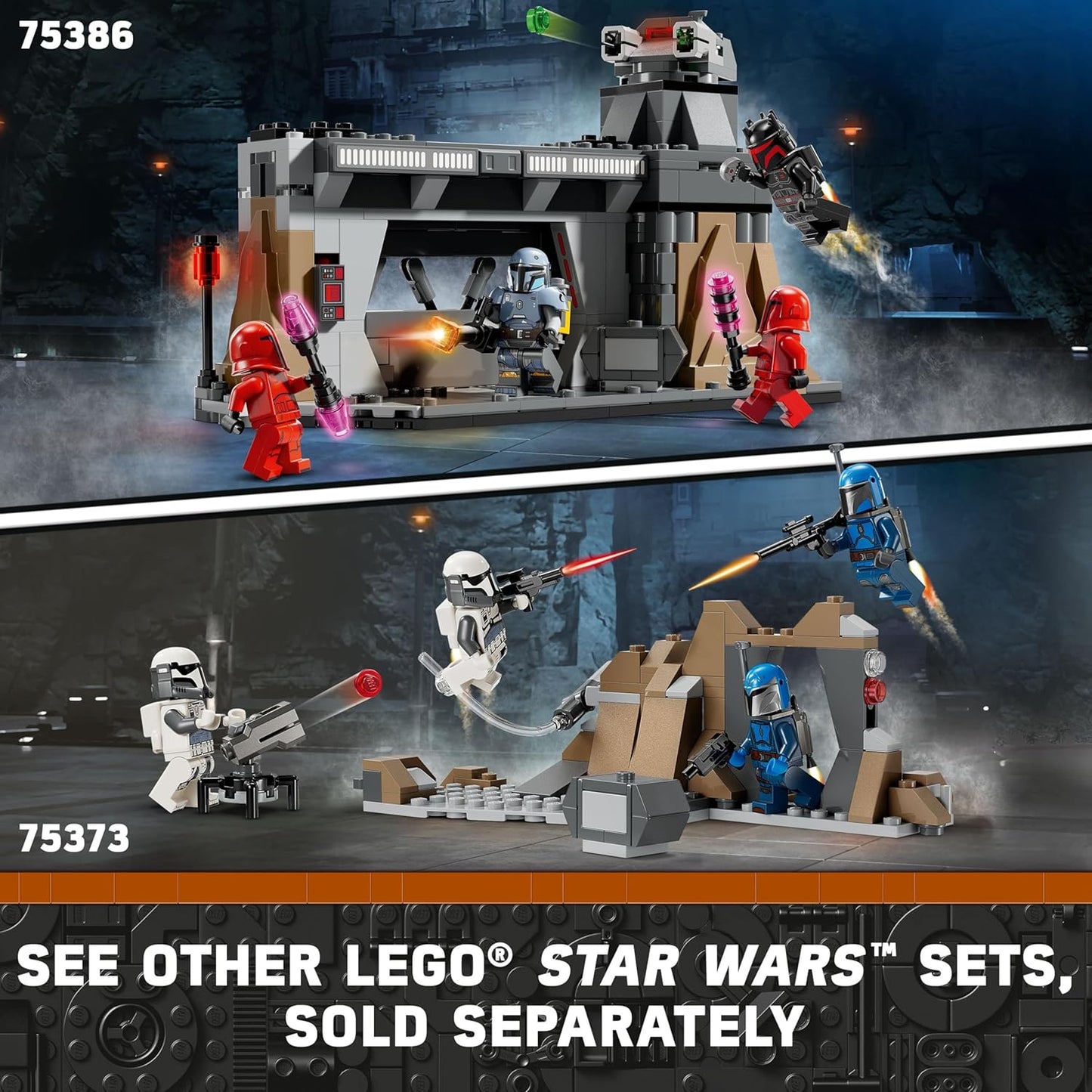 LEGO Star Wars The Mandalorian Ambush on Mandalore Battle Pack Building Toy with 4 Star Wars Minifigures Brick Built Playset