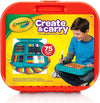 Crayola Create 'N Carry Art Set 75pcs 2-in-1 Lap Desk Carrying Case Art Kit for Crafts
