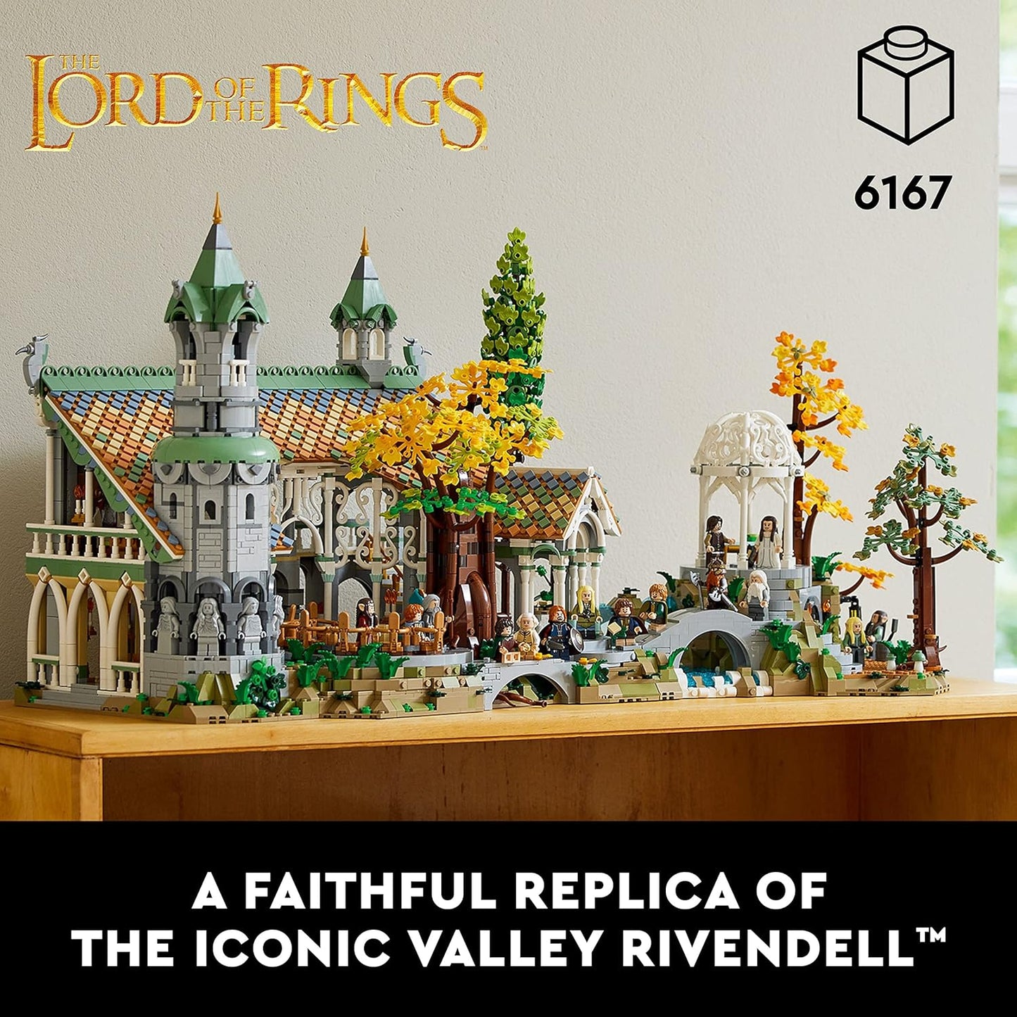 LEGO Icons The Lord of The Rings Rivendell Building Model Kit Construct and Display a