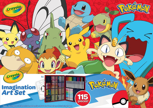 Crayola Pokemon Imagination Art Set 115pcs Art Kit Coloring Supplies Pokemon Pokemon Boys