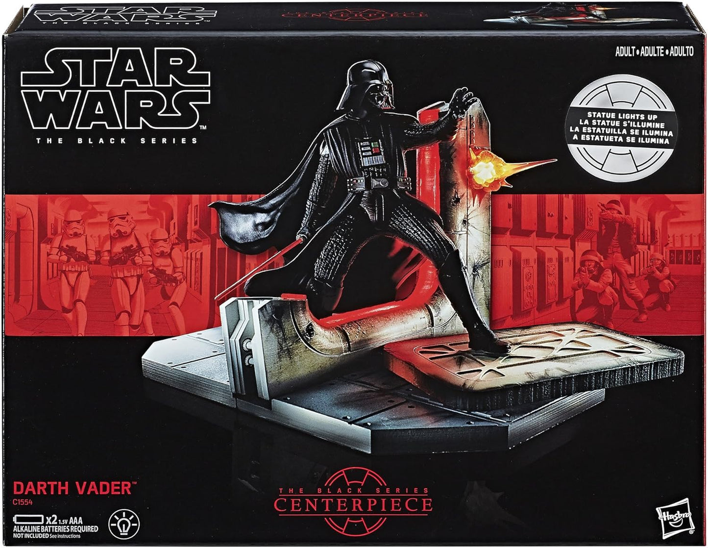 STAR WARS Black Series Darth Vader Table Centerpiece - Multiple Light-Up Parts - 2 AAA