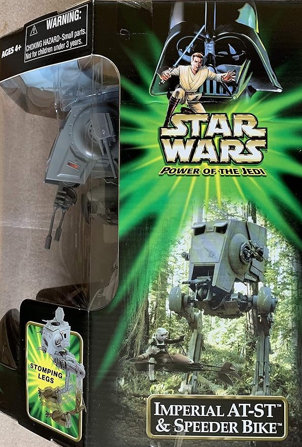 Hasbro Star Wars Power of the Jedi IMPERIAL AT-ST SCOUT WALKER PAPLOO on SPEEDER BIKE