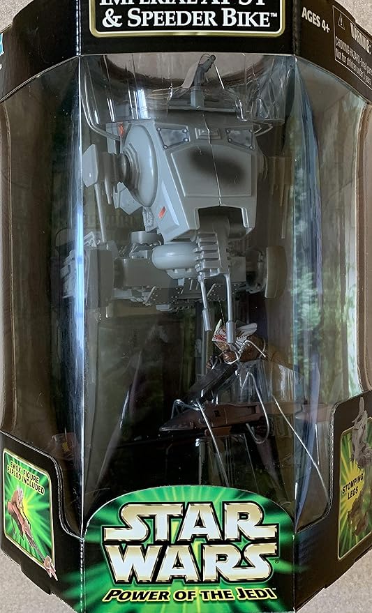 Hasbro Star Wars Power of the Jedi IMPERIAL AT-ST SCOUT WALKER PAPLOO on SPEEDER BIKE