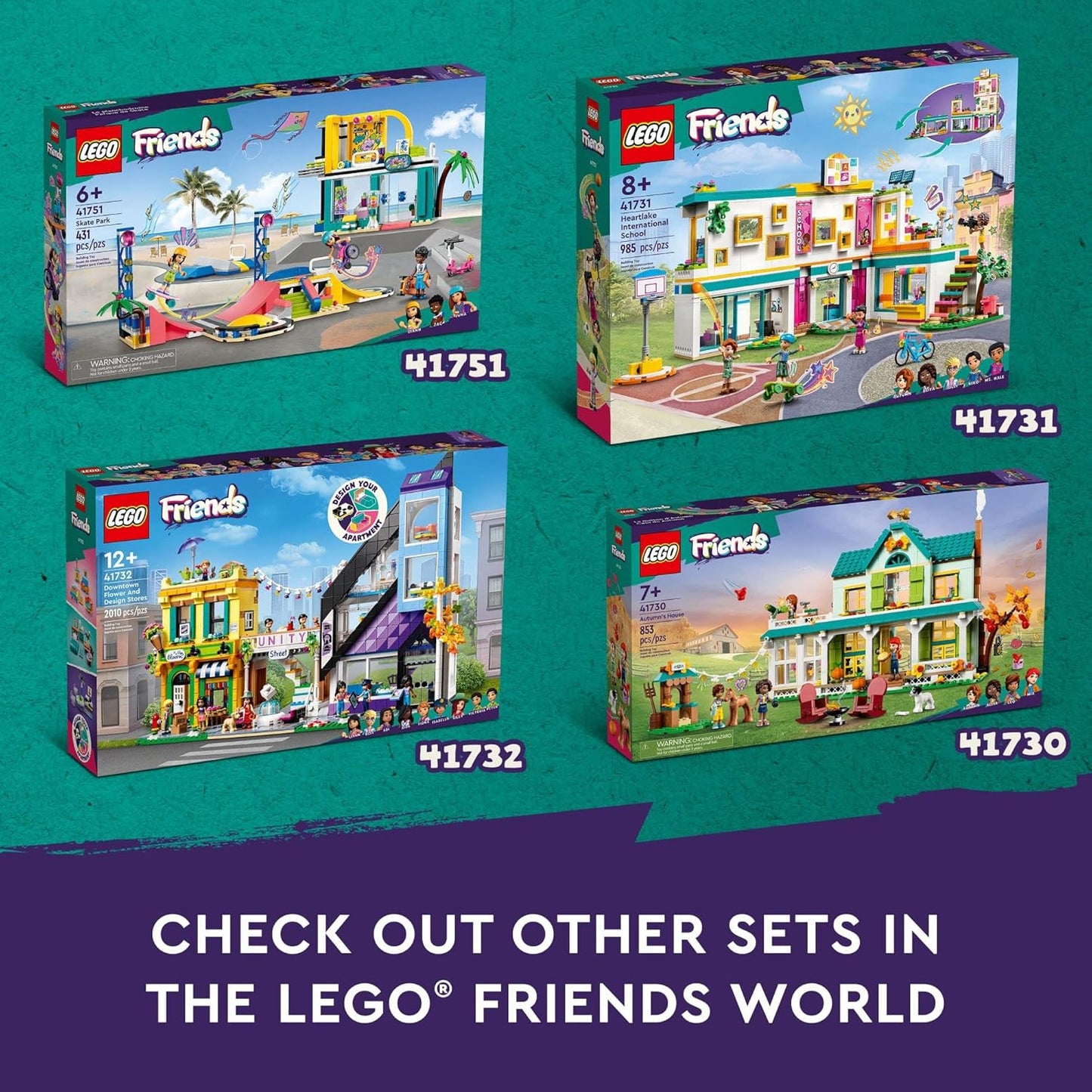 LEGO Friends Downtown Flower and Design Stores 41732 Building Set – 41732
