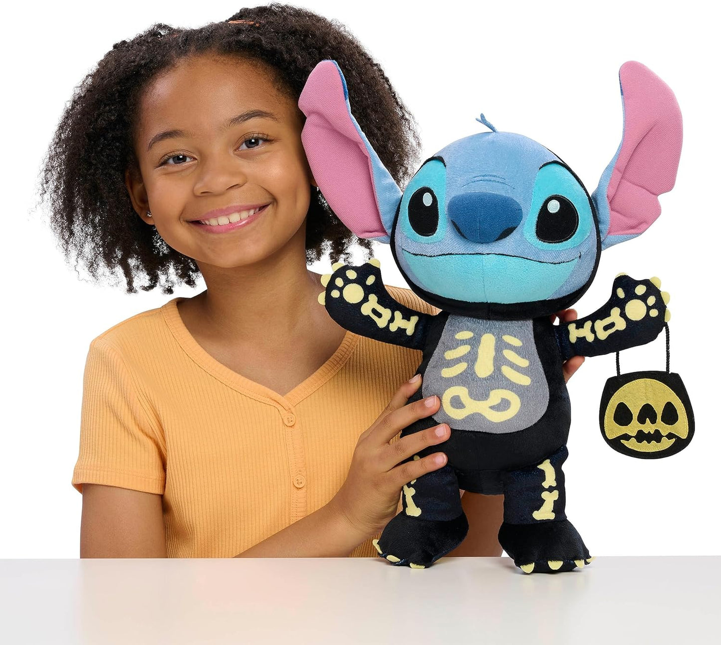 Just Play Disney Seasonal Stitch Skeleton Plush A" 15-Inch Halloween Stuffed Animal – 15