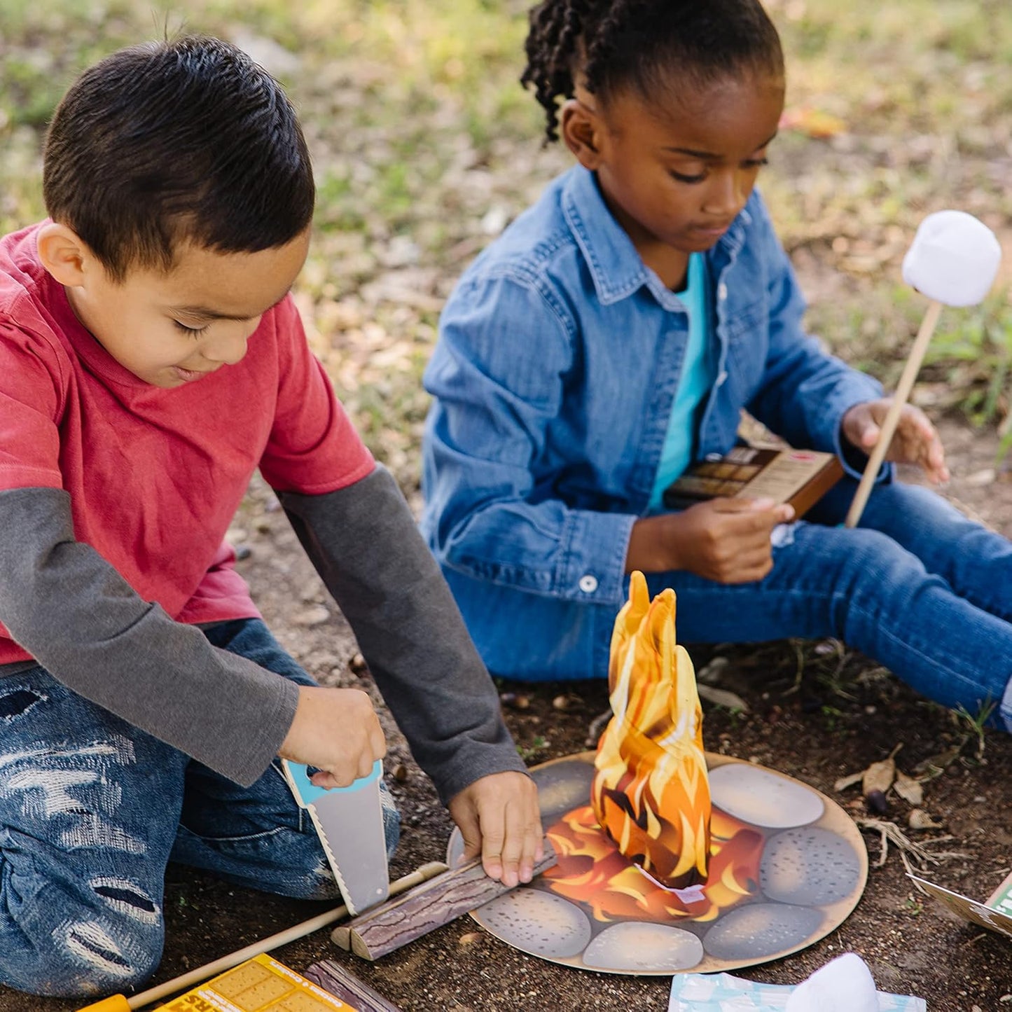 Melissa & Doug Let's Explore Campfire S'Mores Play Set Play Campfire Sets For Kids Ages 3+ – 3