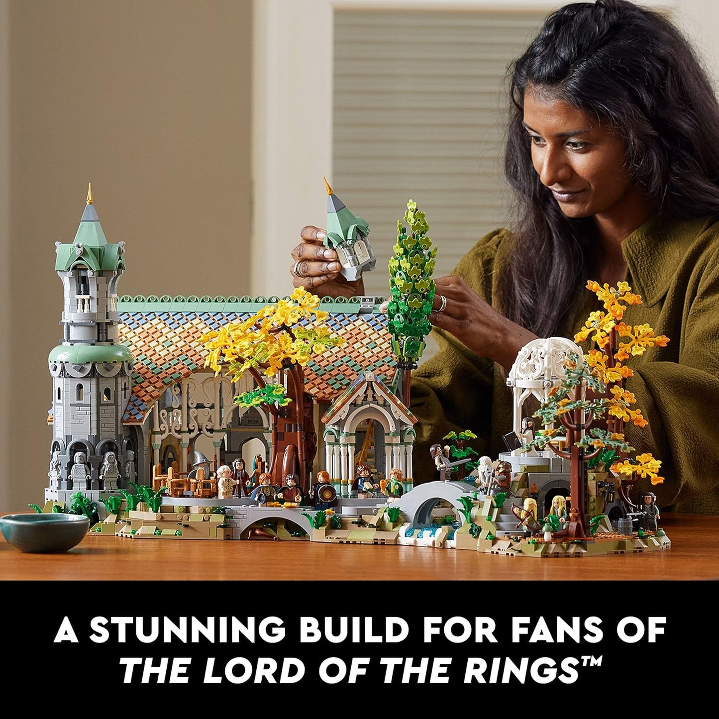 LEGO Icons The Lord of The Rings Rivendell Building Model Kit Construct and Display a