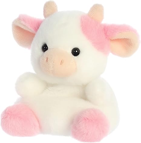 Aurora Adorable Palm Palsa Belle Strawberry Cowa Stuffed Animal - Pocket-Sized Play -