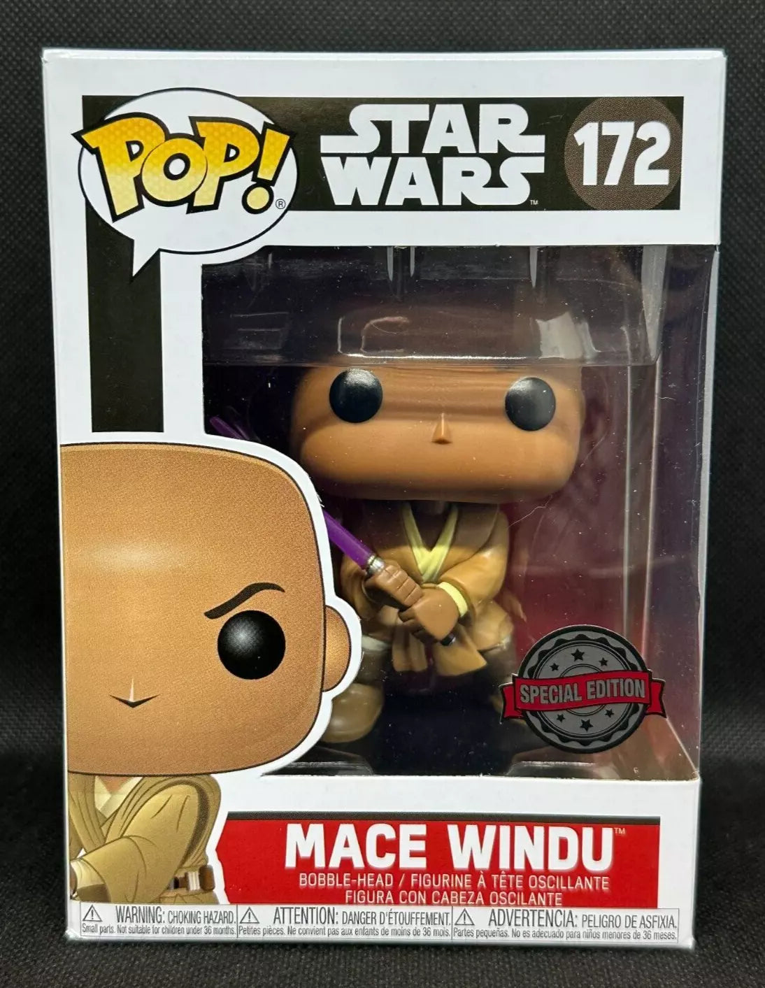 Funko POP Star Wars - Mace Windu - Store - in Pop Protector and Box