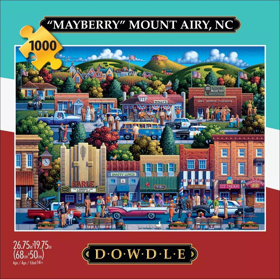 Buffalo Games - Mt Airy NC - Mayberry - 1000 Piece Jigsaw Puzzle – 1000