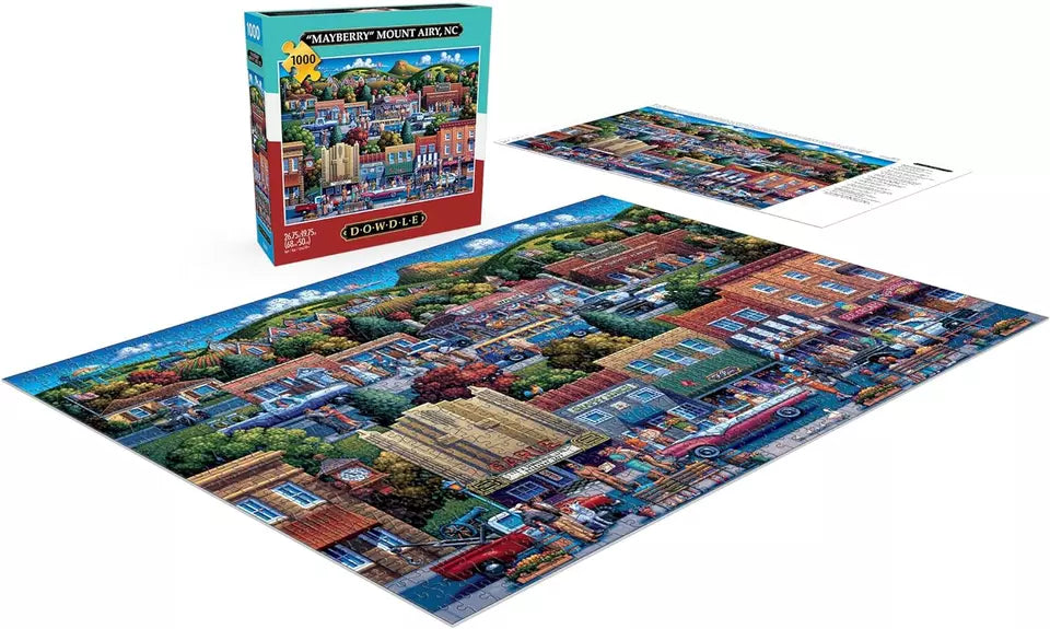 Buffalo Games - Mt Airy NC - Mayberry - 1000 Piece Jigsaw Puzzle – 1000